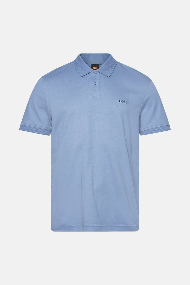 Heren tops polo korte mouw Bleu - BOSS ORANGE