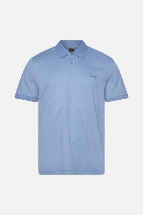 Heren tops polo korte mouw Bleu - BOSS ORANGE