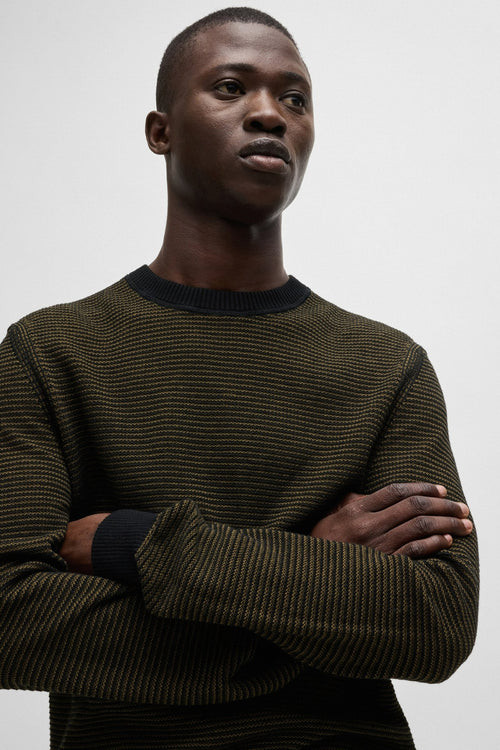 Pull col rond Vert - BOSS ORANGE