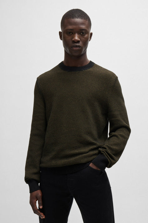 Pull col rond Vert - BOSS ORANGE