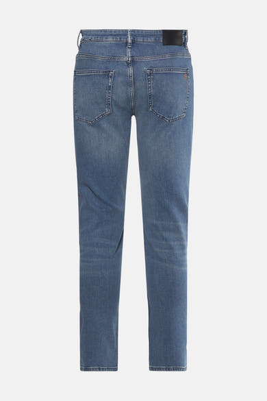 Jean slim en denim bleu moyen de BOSS ORANGE avec poches arrières classiques.