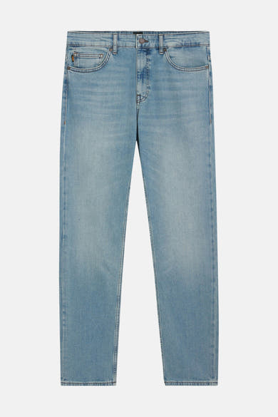 Jean slim en denim bleu clair de BOSS ORANGE, coupe classique et détails subtils.
