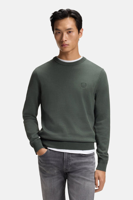 Trui met ronde hals green - BOSS ORANGE