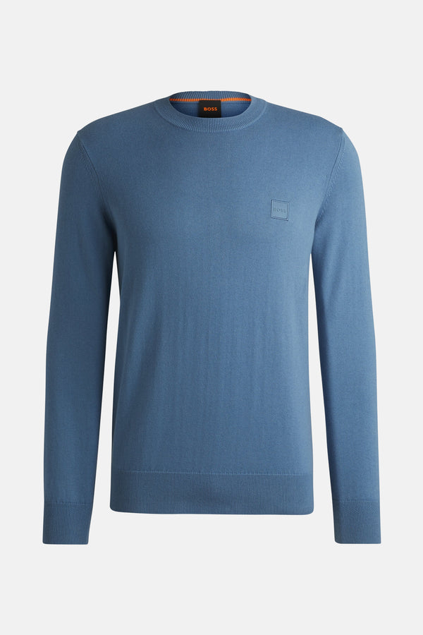Pull col rond Bleu - BOSS ORANGE