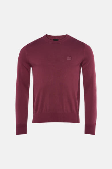 Pull col O - rouge