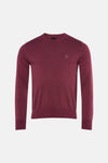 Pull col O - rouge