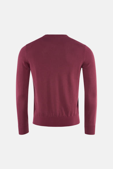 Pull col O - rouge