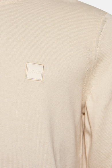 Pull met ronde hals - ecru