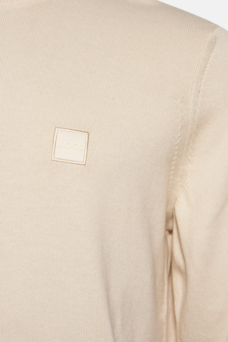 Pull met ronde hals - ecru