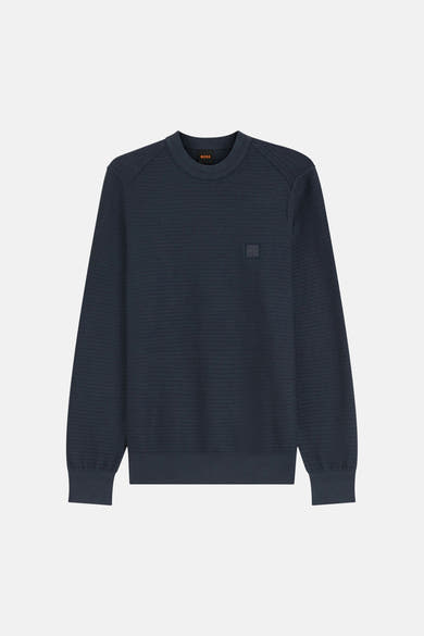 Pull col O - bleu