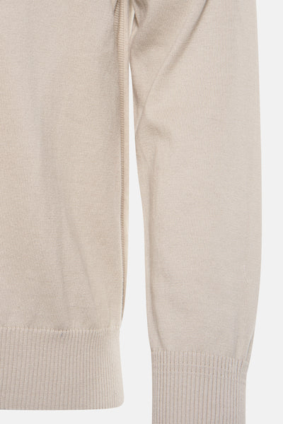 Beige trui van BOSS ORANGE, in fijne ribgebreide stof, met geribde boorden aan de manchetten en taille.