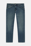 Jean droit bleu denim par BOSS ORANGE, avec poches classiques et coupe régulière.