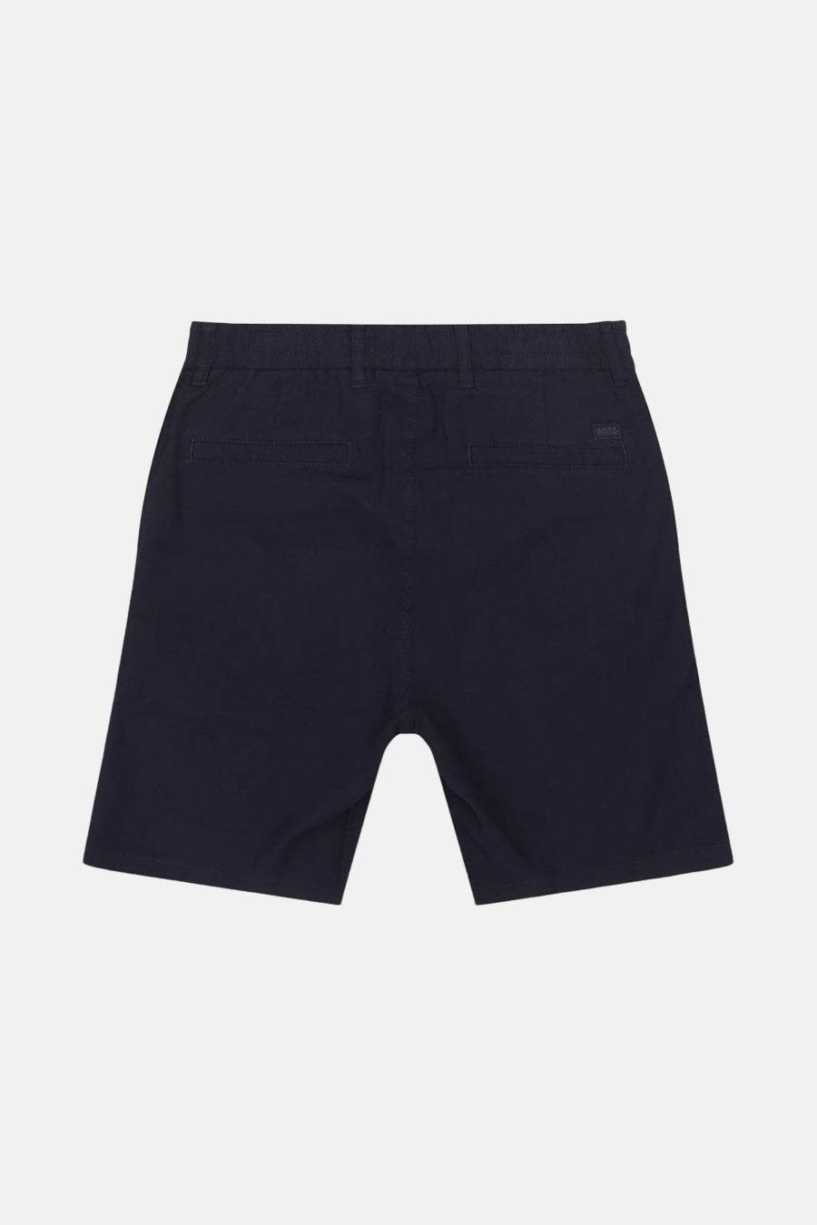 Short bleu de BOSS ORANGE, avec poches arrière passepoilées, en coton et coupe classique.