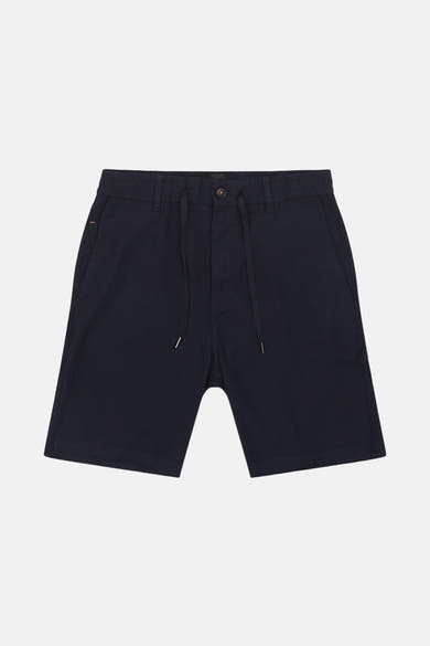 Short bleu de BOSS ORANGE, avec cordon de serrage et une poche latérale discrète.
