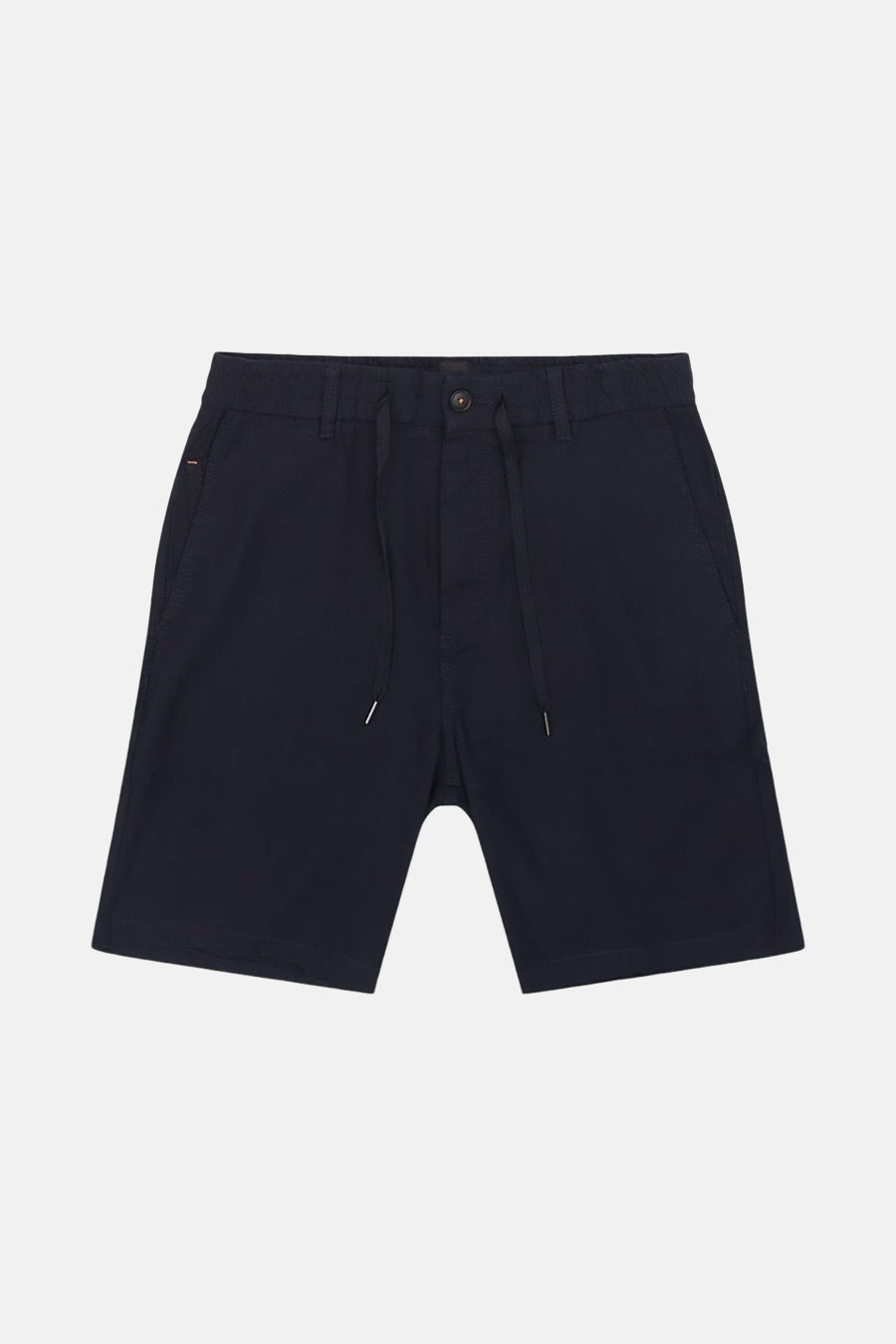 Short bleu de BOSS ORANGE, avec cordon de serrage et une poche latérale discrète.
