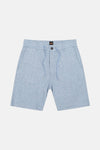Short bleu en lin de BOSS ORANGE avec cordon de serrage.
