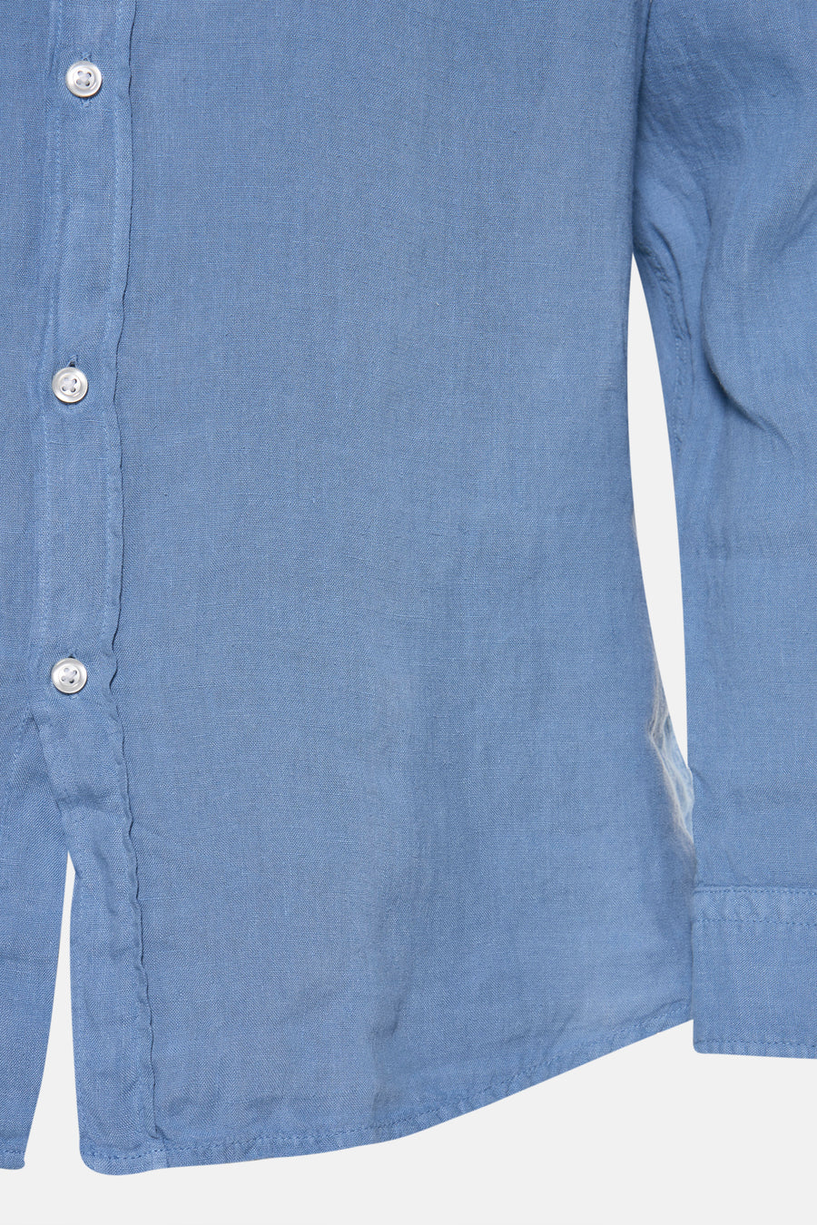Blauw overhemd met lange mouwen van katoen van BOSS ORANGE, met knoopsluiting aan de voorkant.