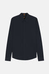 Blauwe BOSS ORANGE overhemd met lange mouwen, knopen en een button-down kraag.