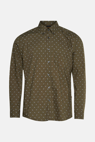 Chemise (manches longues) Vert - BOSS ORANGE