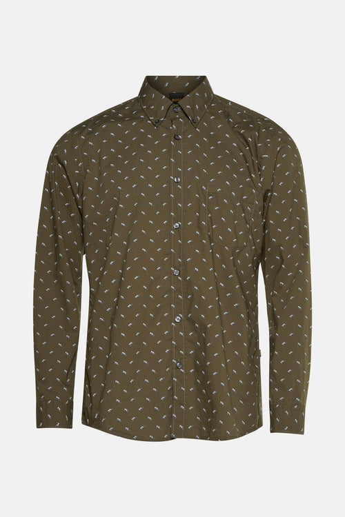 Chemise (manches longues) Vert - BOSS ORANGE