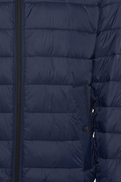 Veste de pluie bleue de BOSS ORANGE avec fermeture éclair et poche boutonnée.