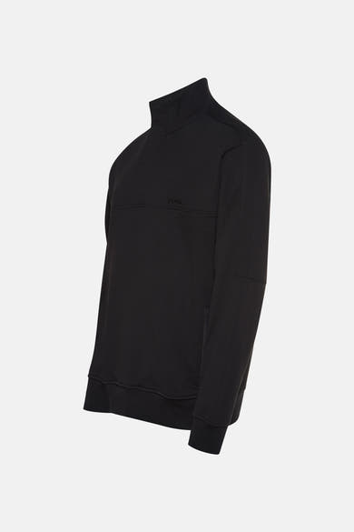 Sweat col montant noir de BOSS ORANGE, avec un col montant et manches longues.