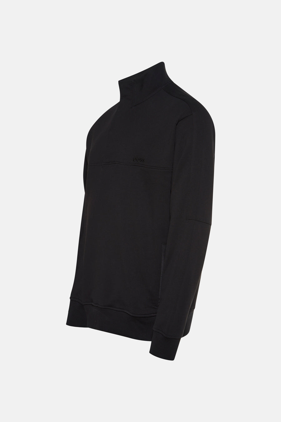 Sweat col montant noir de BOSS ORANGE, avec un col montant et manches longues.