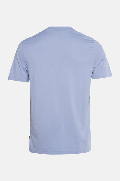 T-shirt à manches courtes bleu par BOSS ORANGE, vue arrière.