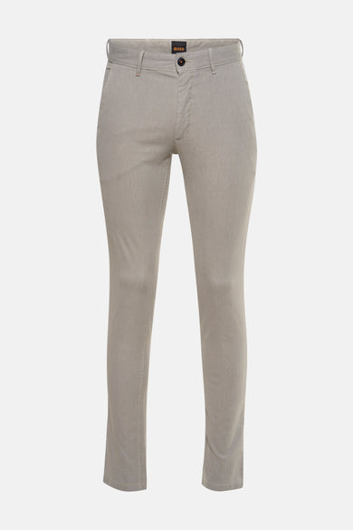 Pantalon chino écru de BOSS ORANGE avec une subtile texture tissée et une coupe ajustée.