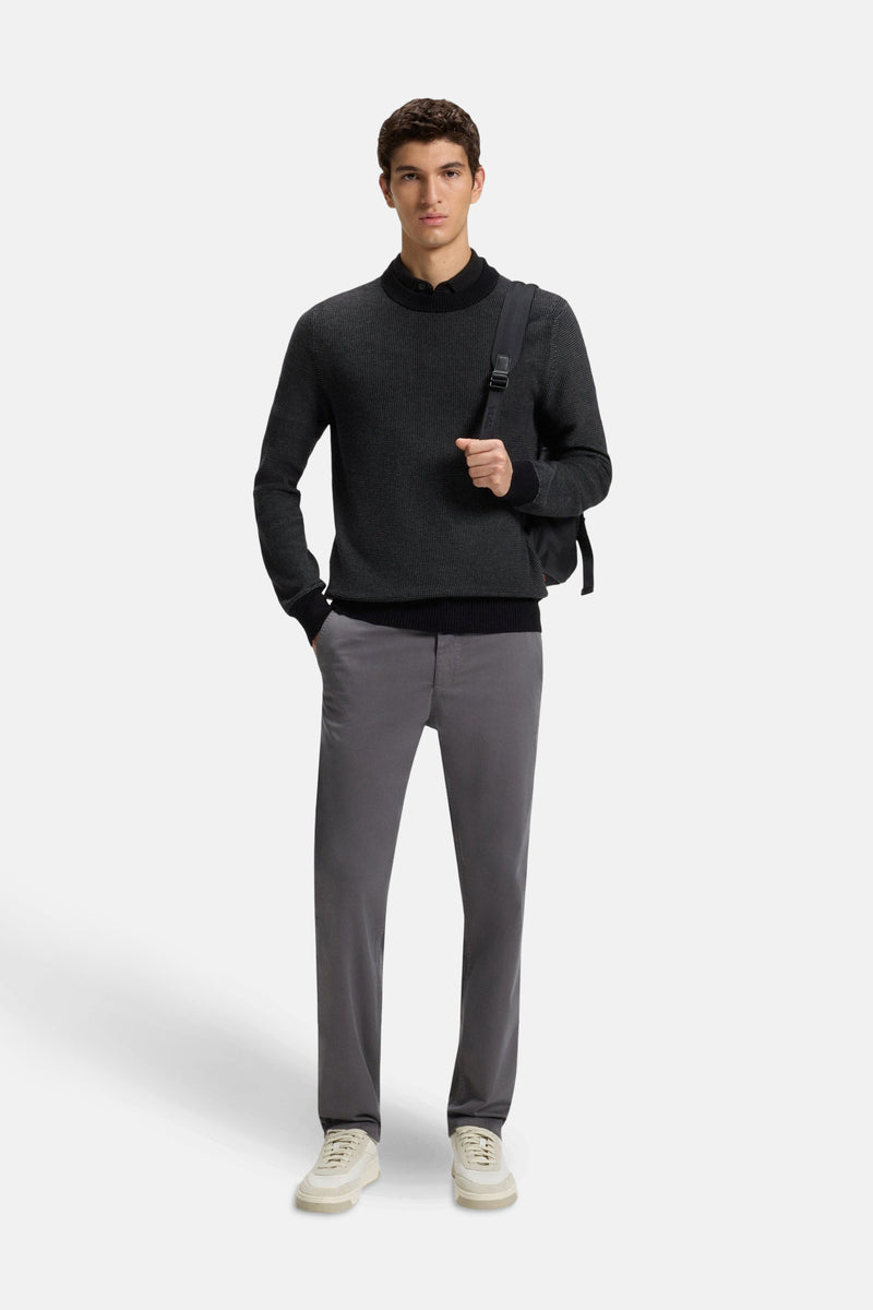 Pull met ronde hals - zwart