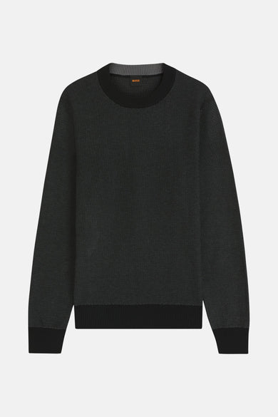 Pull met ronde hals - zwart