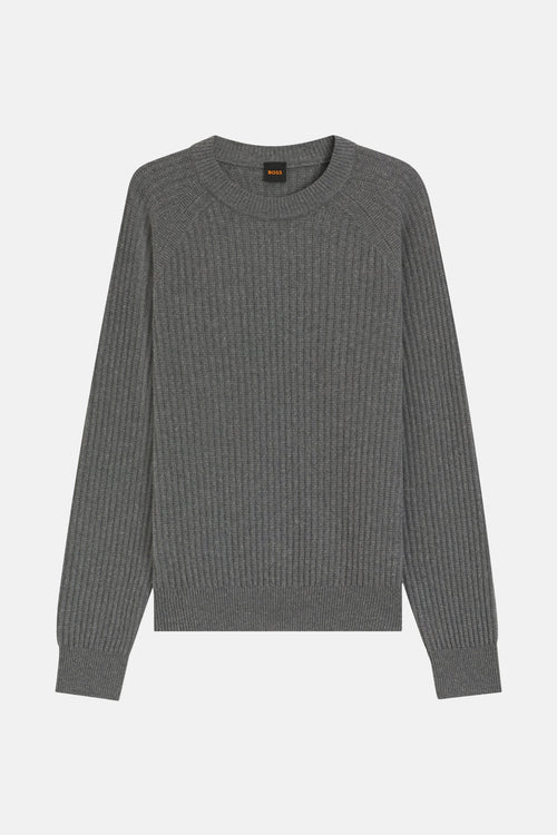 Trui met ronde hals grijs - BOSS ORANGE