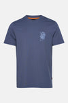 Korte mouwen T-shirt blauw van BOSS ORANGE met een abstracte grafische print.