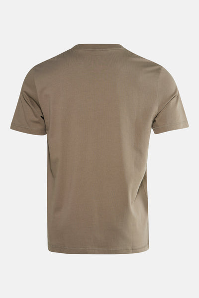 T-shirt à manches courtes beige de BOSS ORANGE, vu de dos sur un fond clair.