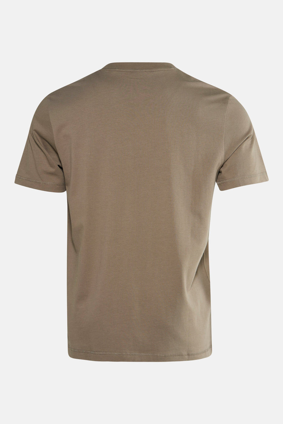 Beige T-shirt met korte mouwen van BOSS ORANGE, van achteren gezien op een lichte achtergrond.
