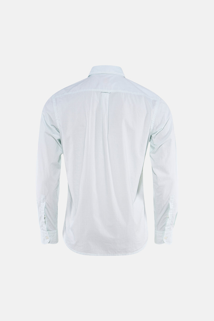 Chemise turquoise pâle de BOSS ORANGE, à manches longues, motif quadrillé et vue de dos.