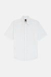 Chemise blanche à manches courtes de BOSS ORANGE à motif géométrique discret.