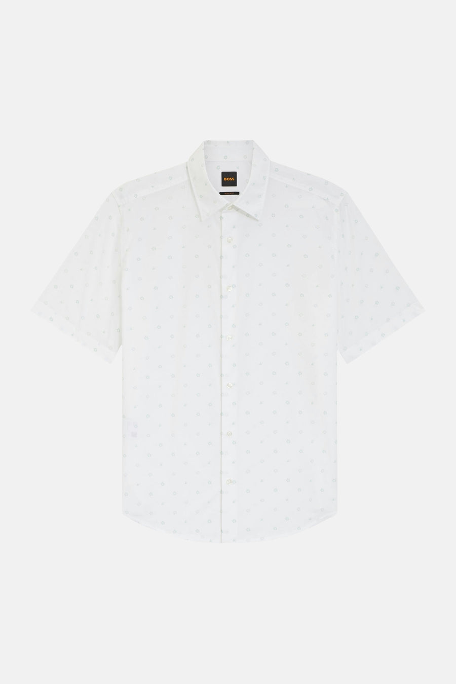 Chemise blanche à manches courtes de BOSS ORANGE à motif géométrique discret.
