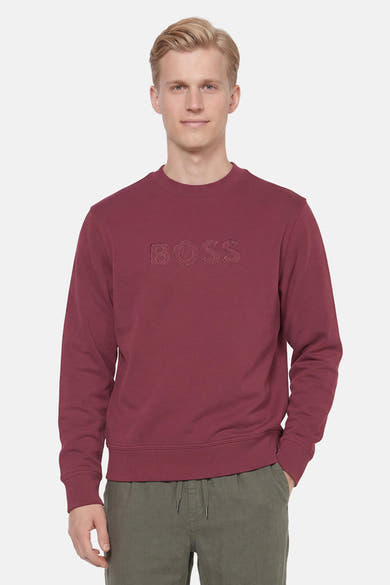Sweat col O - rouge