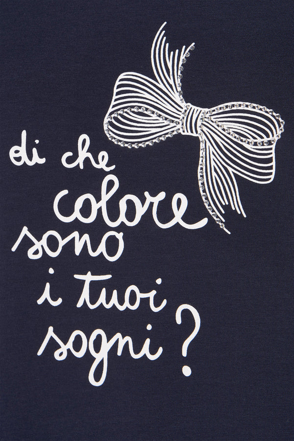 Top uni manches courtes Bleu - MORE & MORE
