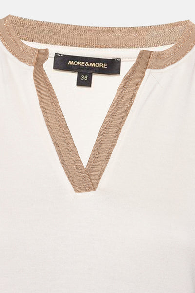 Top uni manches courtes Écru - More & More