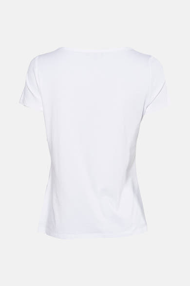 Wit T-shirt met korte mouwen van MORE & MORE, achterzijde.