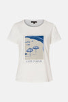 Wit T-shirt met korte mouwen van MORE & MORE, effen, klassieke pasvorm.