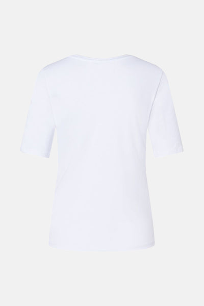 T-shirt blanc à manches courtes de MORE & MORE, vue de dos.
