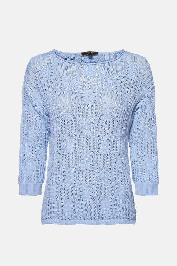 Pull col rond Bleu - MORE & MORE