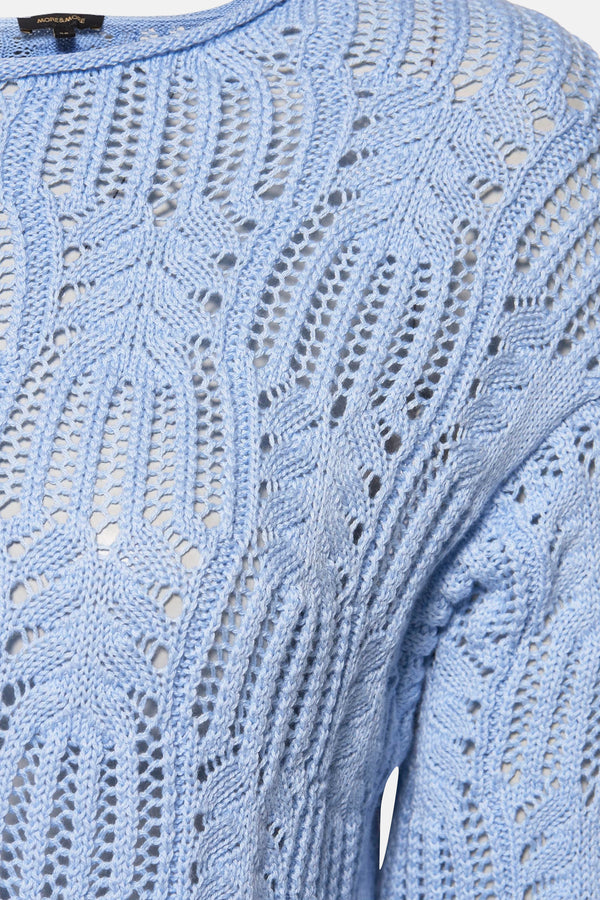 Pull col rond Bleu - MORE & MORE