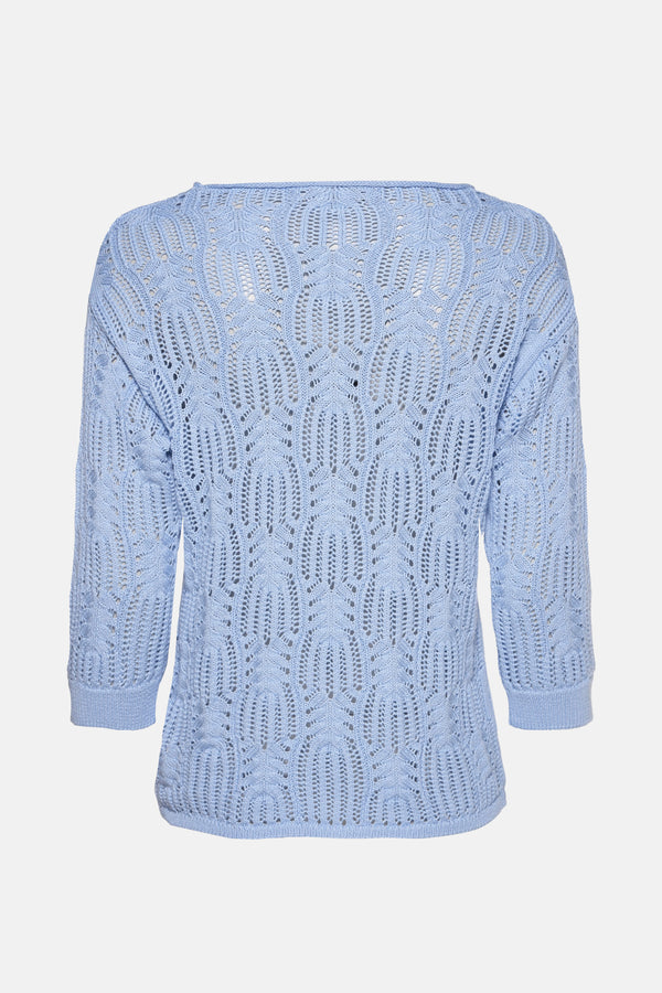 Pull col rond Bleu - MORE & MORE