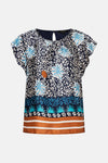 Blouse à manches courtes - multicolore