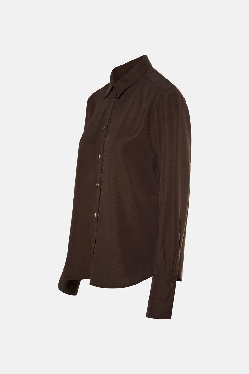Hemd met lange mouwen - bruin