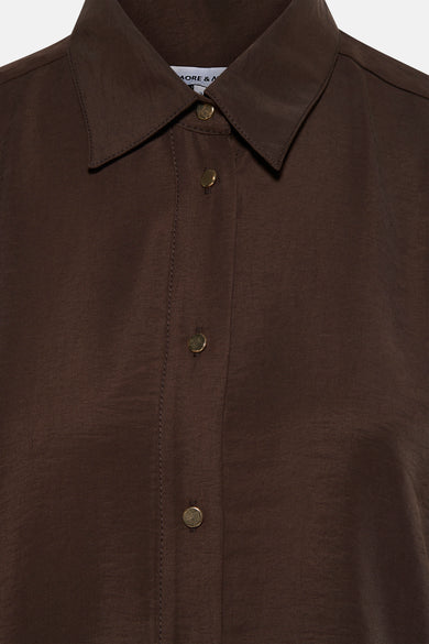 Hemd met lange mouwen - bruin